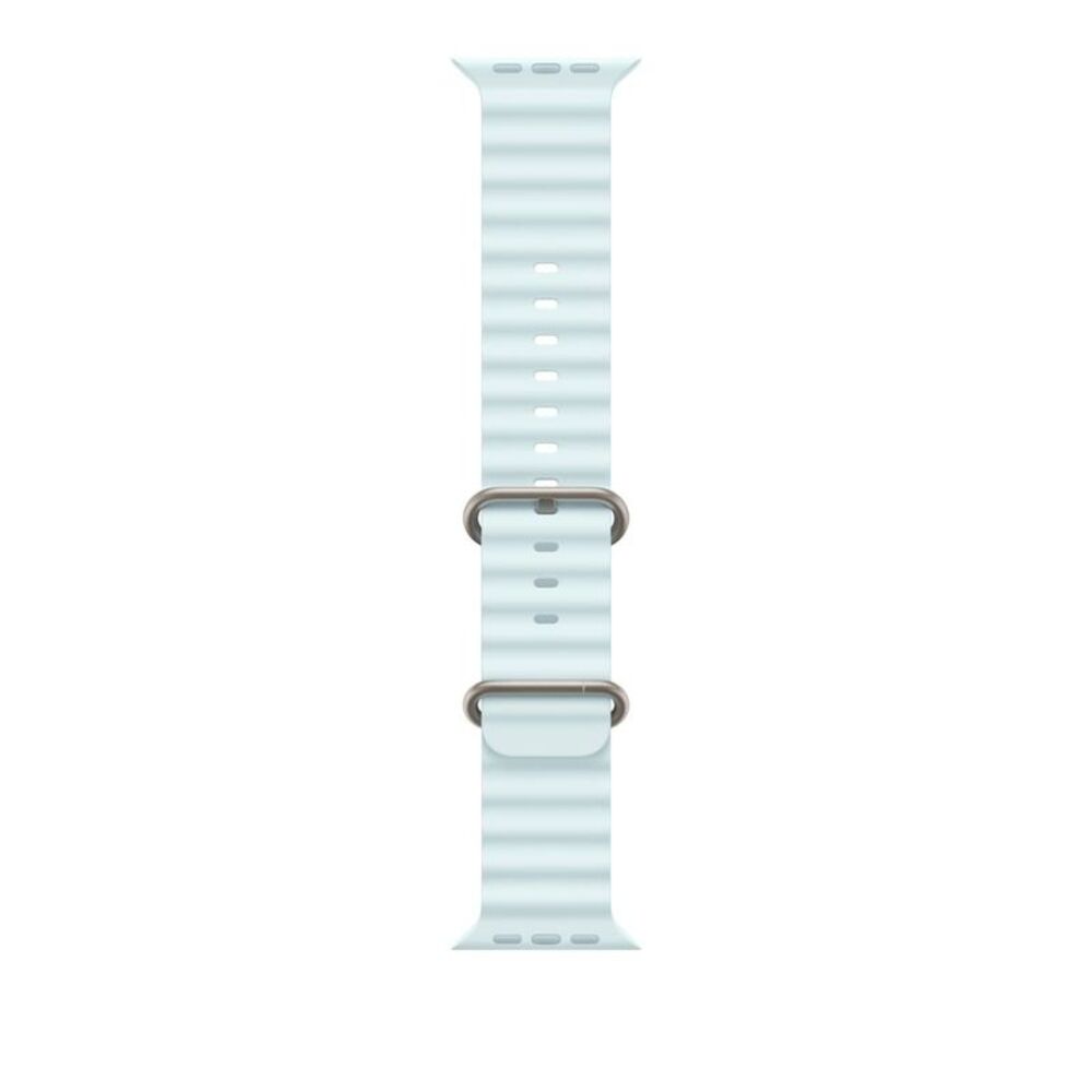 Apple 49mm Ice Blue Ocean Band - Natural Titanium Finish
